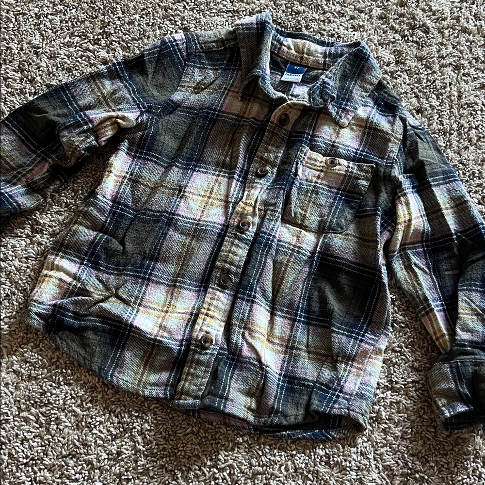 Old Navy Toddler Girl Flannel Shirt Size 3t